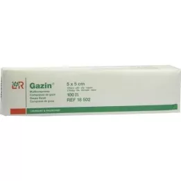 GAZIN Gaas comp.5x5 cm niet-steriel 16x Op, 100 st