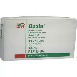 GAZIN Gaas comp.10x10 cm niet-steriel 12x op, 100 st