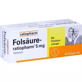 FOLSÄURE-RATIOPHARM 5 mg tabletten, 50 stuks