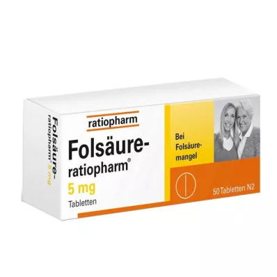 FOLSÄURE-RATIOPHARM 5 mg tabletten, 50 stuks