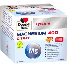 DOPPELHERZ Magnesium 400 Citraat systeemkorrels, 40 stuks