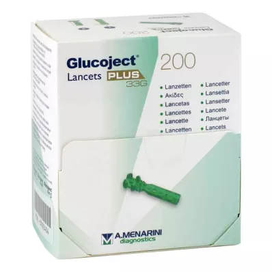 GLUCOJECT Lancetten PLUS 33 G, 200 stuks