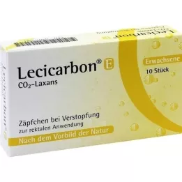 LECICARBON E CO2 Laxans zetpillen voor volwassenen, 10 stuks