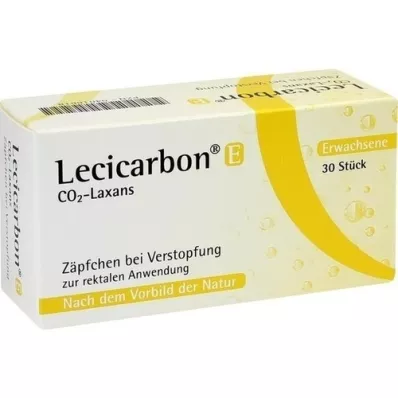 LECICARBON E CO2 Laxans zetpillen voor volwassenen, 30 stuks