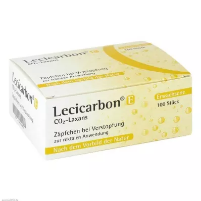 LECICARBON E CO2 Laxans zetpillen voor volwassenen, 100 stuks LECICARBON E CO2 Laxans zetpillen voor volwassenen, 100 stuks
