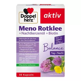 DOPPELHERZ Meno Rode Klaver+Overnight Primrose Oil+Biotine Capsules, 30 stuks