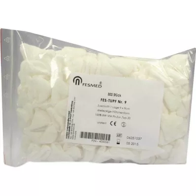 MULLTUPFER FES-TUPF Nr.9 niet-steriel 1ply.9x9 cm, 300 stuks MULLTUPFER FES-TUPF Nr.9 niet-steriel 1ply.9x9 cm, 300 stuks