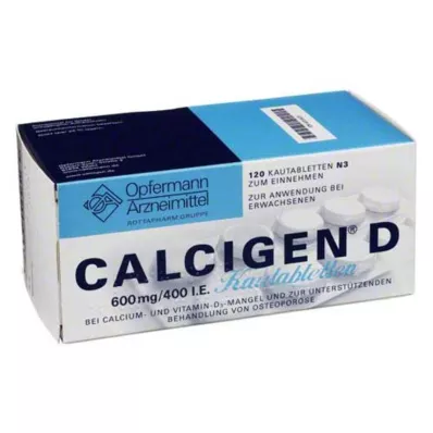 CALCIGEN D 600 mg/400 I.U. Kauwtabletten, 120 st