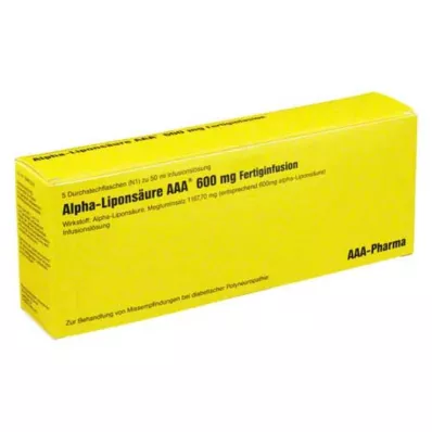 ALPHA LIPONSÄURE AAA Injectieflacons 600 mg, 5X50 ml