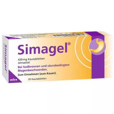 SIMAGEL Kauwtabletten, 20 stuks SIMAGEL Kauwtabletten, 20 stuks