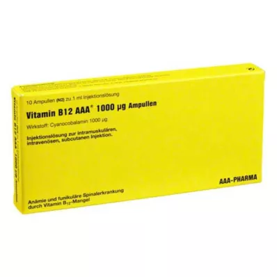 VITAMIN B12 AAA 1000 μg ampullen, 10X1 ml VITAMIN B12 AAA 1000 μg ampullen, 10X1 ml