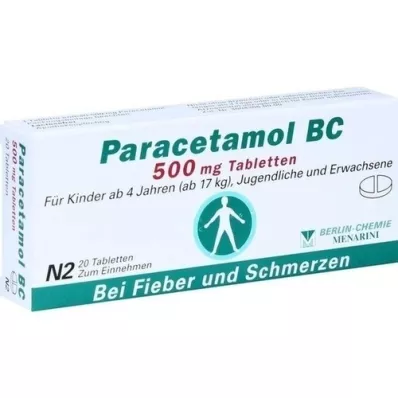 PARACETAMOL BC 500 mg tabletten, 20 st