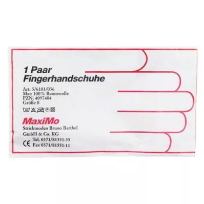 HANDSCHUHE Katoen maat 8 overlengte, 2 stuks