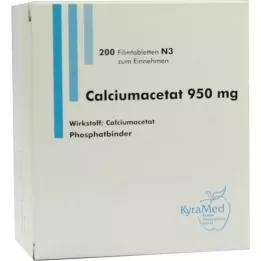 CALCIUMACETAT 950 mg filmomhulde tabletten, 200 stuks