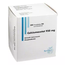 CALCIUMACETAT 950 mg filmomhulde tabletten, 200 stuks