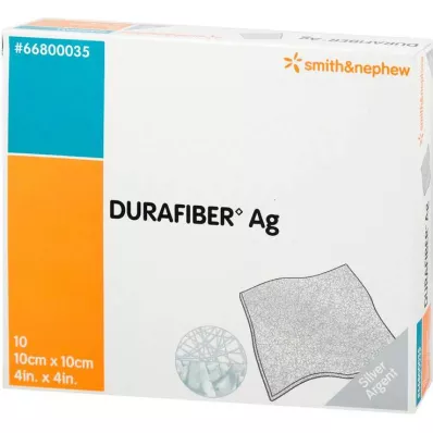 DURAFIBER Ag 10x10 cm verband, 10 stuks