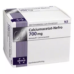 CALCIUMACETAT NEFRO 700 mg filmomhulde tabletten, 200 stuks