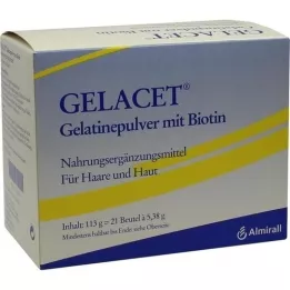 GELACET Gelatinepoeder met biotine in een zakje, 21 stuks
