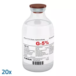 Glucose 5% B.Braun injectieoplossing, 20X100 ml