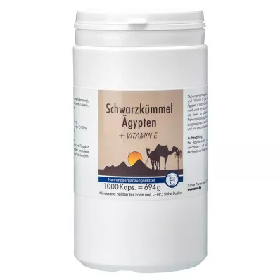 SCHWARZKÜMMEL ÄGYPTEN+E Capsules, 1000 Capsules