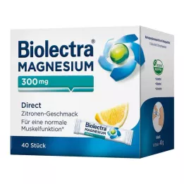 BIOLECTRA Magnesium 300 mg Directe Citroen Sticks, 40 stuks