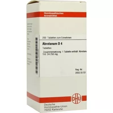 ABROTANUM D 4 tabletten, 200 stuks