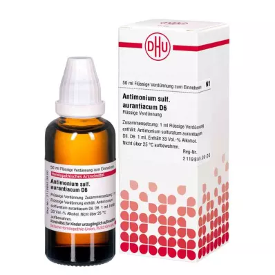 ANTIMONIUM SULFURATUM aurantiacum D 6 Verdunning, 50 ml ANTIMONIUM SULFURATUM aurantiacum D 6 Verdunning, 50 ml