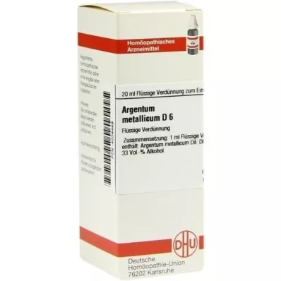 ARGENTUM METALLICUM D 6 Verdunning, 20 ml