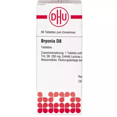 BRYONIA D 8 tabletten, 80 stuks