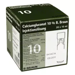 CALCIUMGLUCONAT 10% MPC Oplossing voor injectie, 20X10 ml