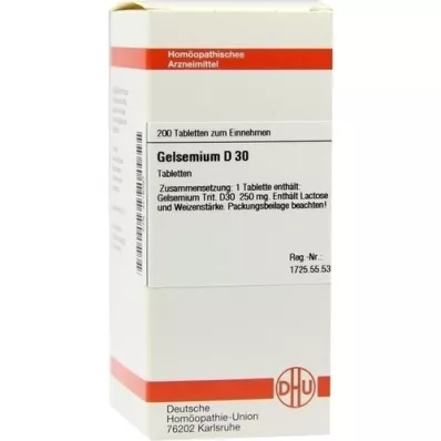 GELSEMIUM D 30 tabletten, 200 stuks