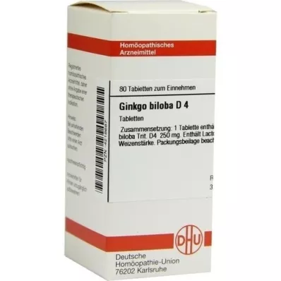 GINKGO BILOBA D 4 tabletten, 80 st