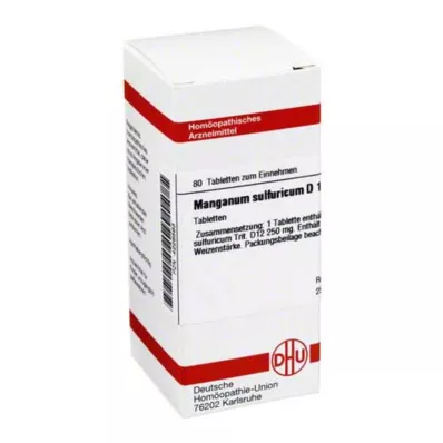 MANGANUM SULFURICUM D 12 tabletten, 80 stuks MANGANUM SULFURICUM D 12 tabletten, 80 stuks