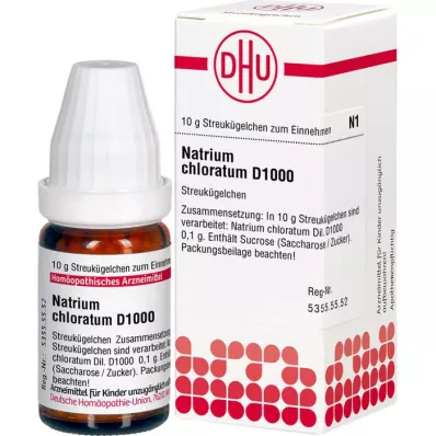 NATRIUM CHLORATUM D 1000 bolletjes, 10 g