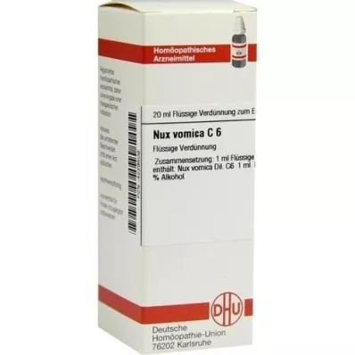 NUX VOMICA C 6 Verdunning, 20 ml