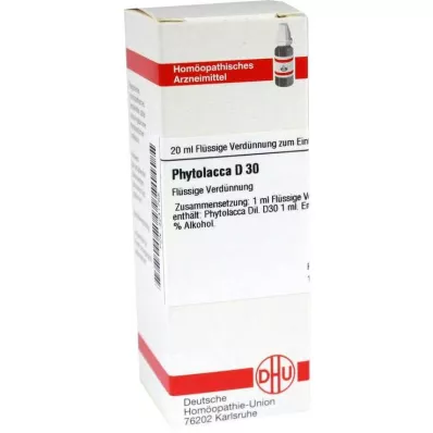PHYTOLACCA D 30 Verdunning, 20 ml PHYTOLACCA D 30 Verdunning, 20 ml