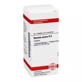 QUASSIA D 6 tabletten, 80 stuks