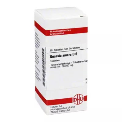 QUASSIA D 6 tabletten, 80 stuks