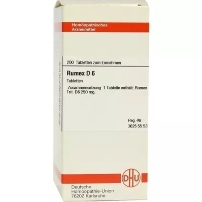 RUMEX D 6 tabletten, 200 stuks