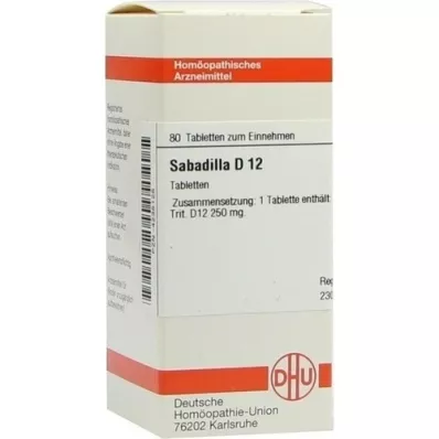 SABADILLA D 12 tabletten, 80 stuks