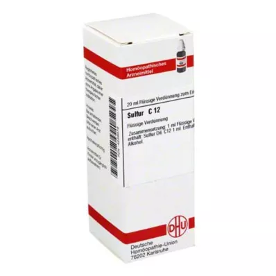 SULFUR C 12 Verdunning, 20 ml SULFUR C 12 Verdunning, 20 ml