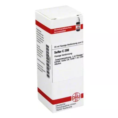 SULFUR C 200 Verdunning, 20 ml SULFUR C 200 Verdunning, 20 ml
