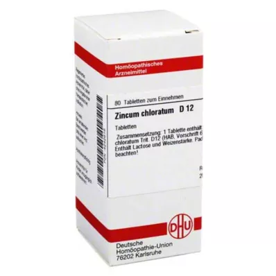 ZINCUM CHLORATUM D 12 tabletten, 80 stuks ZINCUM CHLORATUM D 12 tabletten, 80 stuks