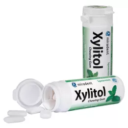 MIRADENT Xylitol Kauwgom Spearmint, 30 stuks