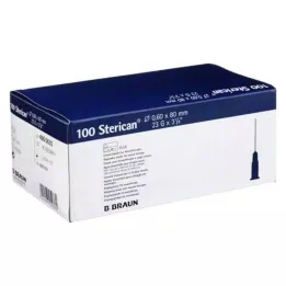 STERICAN Naalden 23 Gx3 1/5 0,6x80 mm, 100 stuks