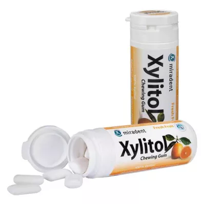 MIRADENT Xylitol kauwgom fruit, 30 stuks