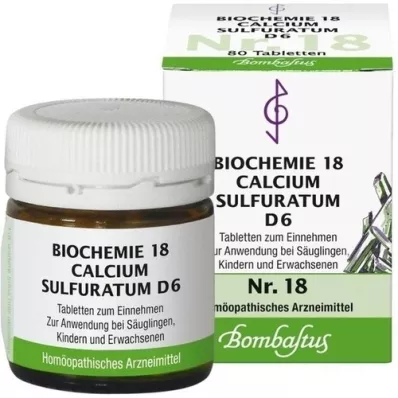 BIOCHEMIE 18 Calcium sulphuratum D 6 tabletten, 80 st