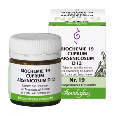 BIOCHEMIE 19 Cuprum arsenicosum D 12 tabletten, 80 st