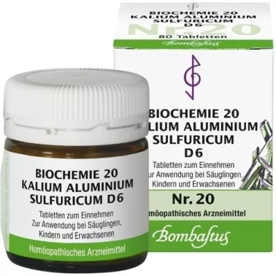 BIOCHEMIE 20 Kalium aluminium sulphuricum D 6 bl, 80 st