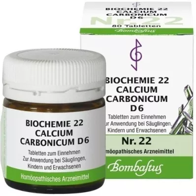 BIOCHEMIE 22 Calciumcarbonicum D 6 tabletten, 80 st